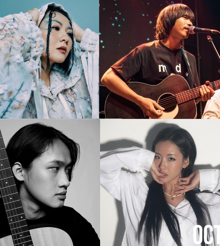 365 Radio, kênh phát thanh uy tín của Anh, bàn về các nghệ sĩ indie Việt Nam- Ảnh 1. Từ trái qua, từ trên xuống: Tuimi, Thịnh Suy, MINH, Vũ Thanh Vân - Ảnh: FBNV