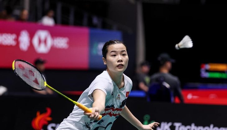 nguyen-thuy-linh-cau-long-indonesia-open-17174791415531629363039 Thùy Linh thua tay vợt Thái Lan hạng 11 thế giới - Ảnh 1.