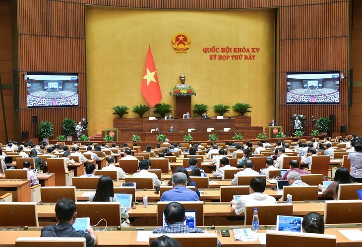 2 phương án cấm nồng độ cồn xin ý kiến đại biểu Quốc hội- Ảnh 1. Quang cảnh một phiên họp của Quốc hội - Ảnh: Media Quốc hội